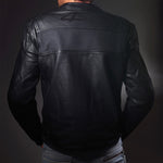 Kožená bunda na motorku 4SR Hooligan Black Velvet – detail