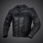Kožená bunda na motorku 4SR Hooligan Black Velvet – pohled zepředu