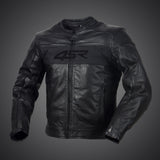Kožená bunda na motorku 4SR Hooligan Black Velvet – pohled zepředu