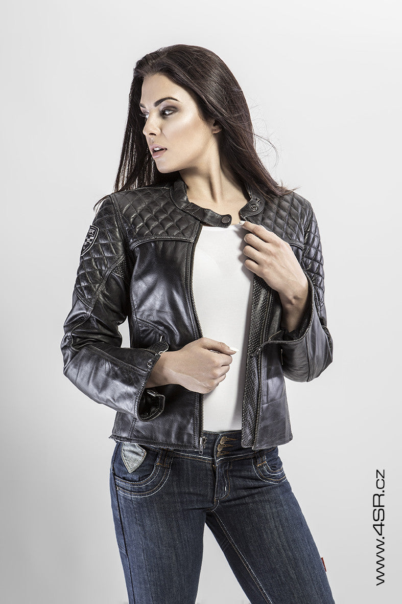 Dámská bunda na motorku 4SR Scrambler Petroleum Lady