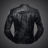 Kožená bunda na motorku 4SR Bobber – pohled zepředu
