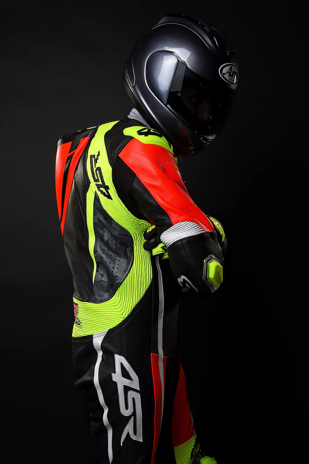 Závodní kombinéza na motorku 4SR Racing Neon AR – detail materiálu
