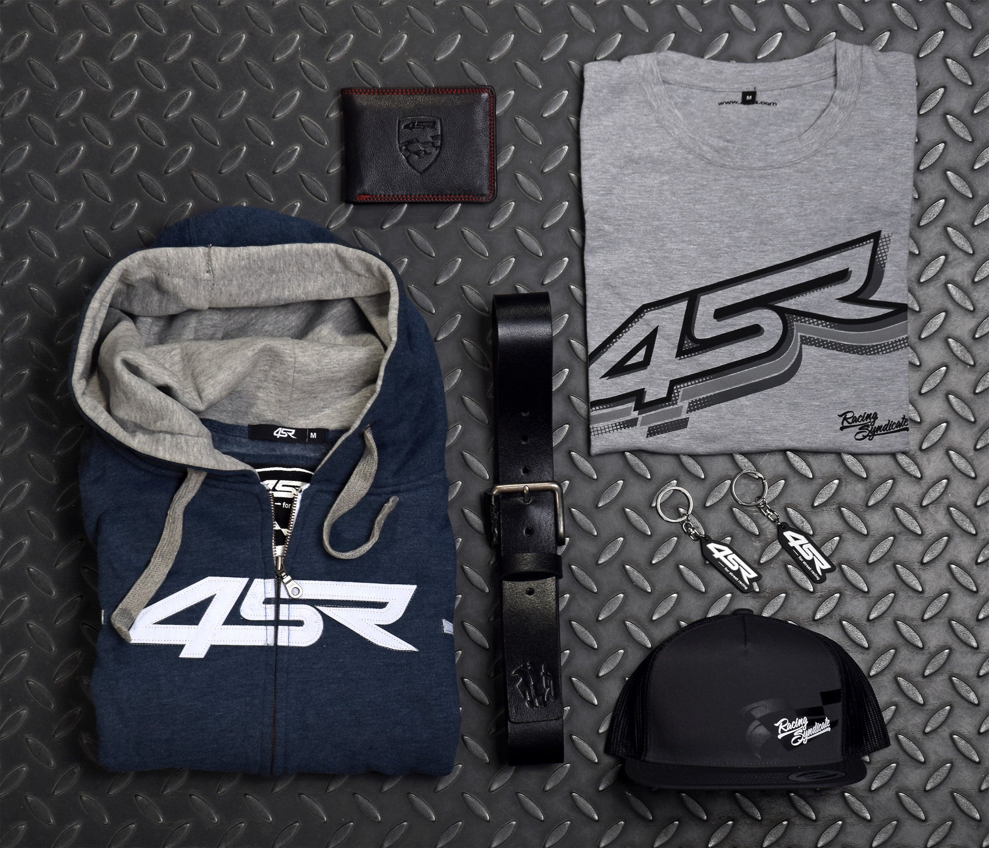 Kožený pásek 4SR Flag – dárek pro motorkáře