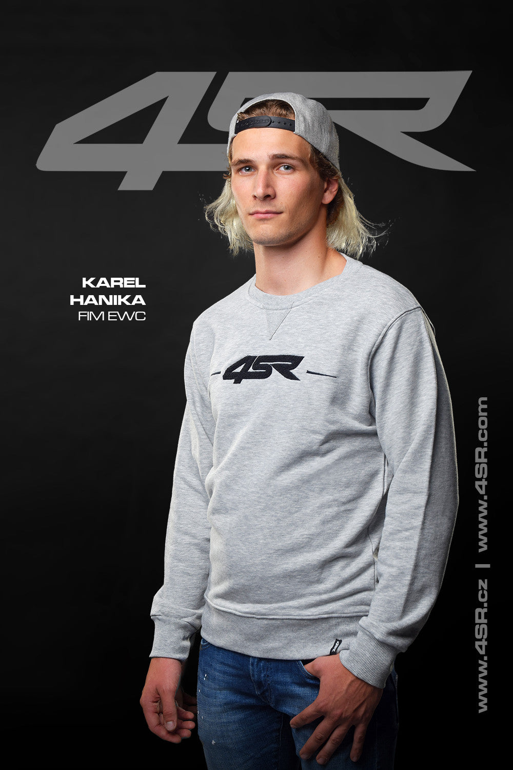 Mikina na motorku 4SR Logo – Karel Hanika