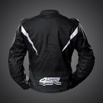 Textilní bunda na motorku 4SR RTX Black – pohled zezadu