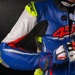Kombinéza na motorku 4SR RR Evo III Cobalt Blue – detail