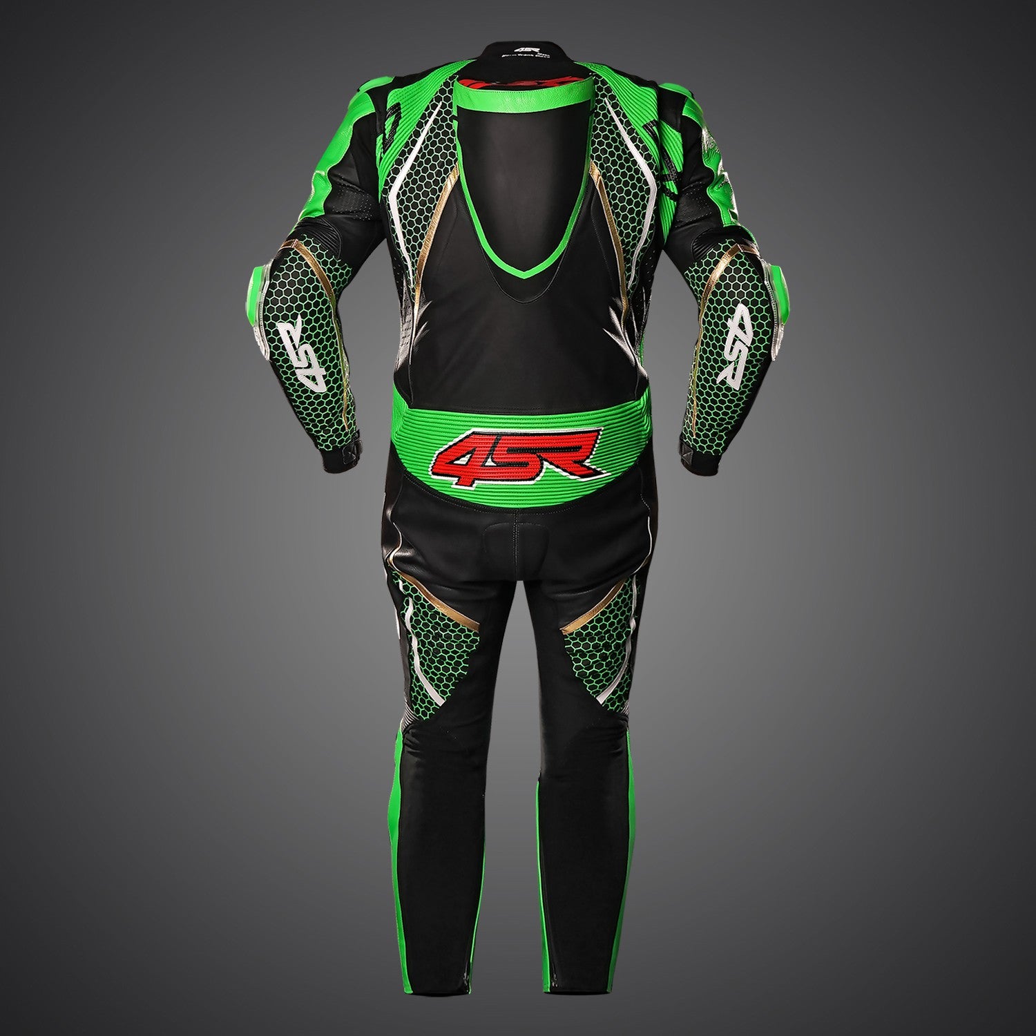 Závodní kombinéza na motorku 4SR Racing Monster Green AR – detail