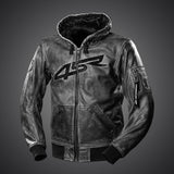 Bunda na motorku 4SR Hoodie Jacket – pohled zepředu