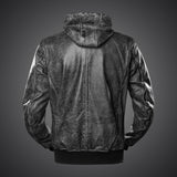 Bunda na motorku 4SR Hoodie Jacket – pohled zezadu