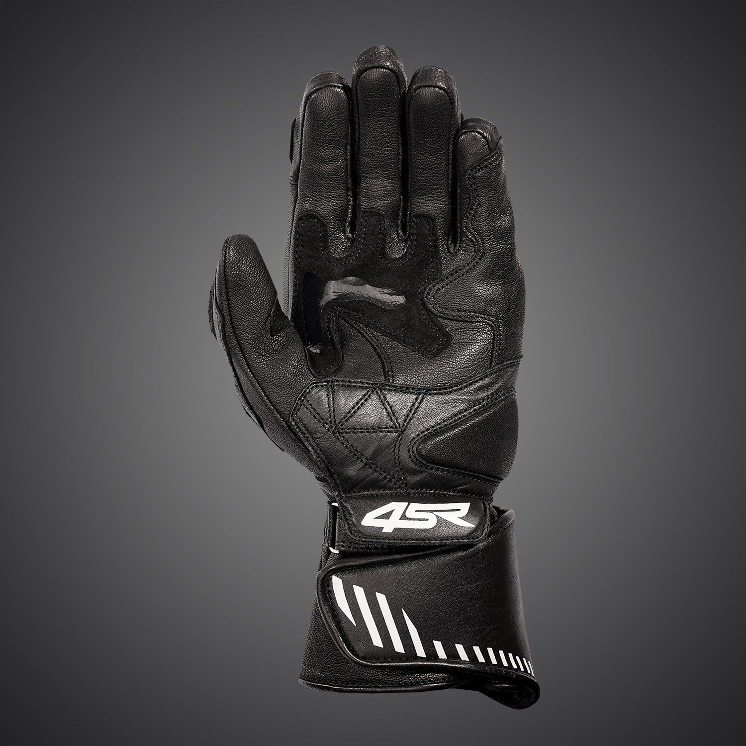 Rukavice na motorku 4SR Sport Cup 3 Black – pohled zezadu