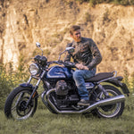 Kožená bunda na motorku 4SR Cool Evo Brown – celkový pohled