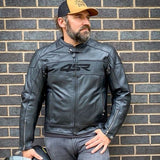Kožená bunda na motorku 4SR Hooligan Black Velvet – celkový pohled