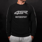 Mikina na motorku 4SR Motorsport Black – pohled zepředu