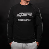 Mikina na motorku 4SR Motorsport Black – pohled zepředu
