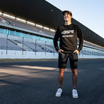 Mikina na motorku 4SR Motorsport Black – celkový pohled