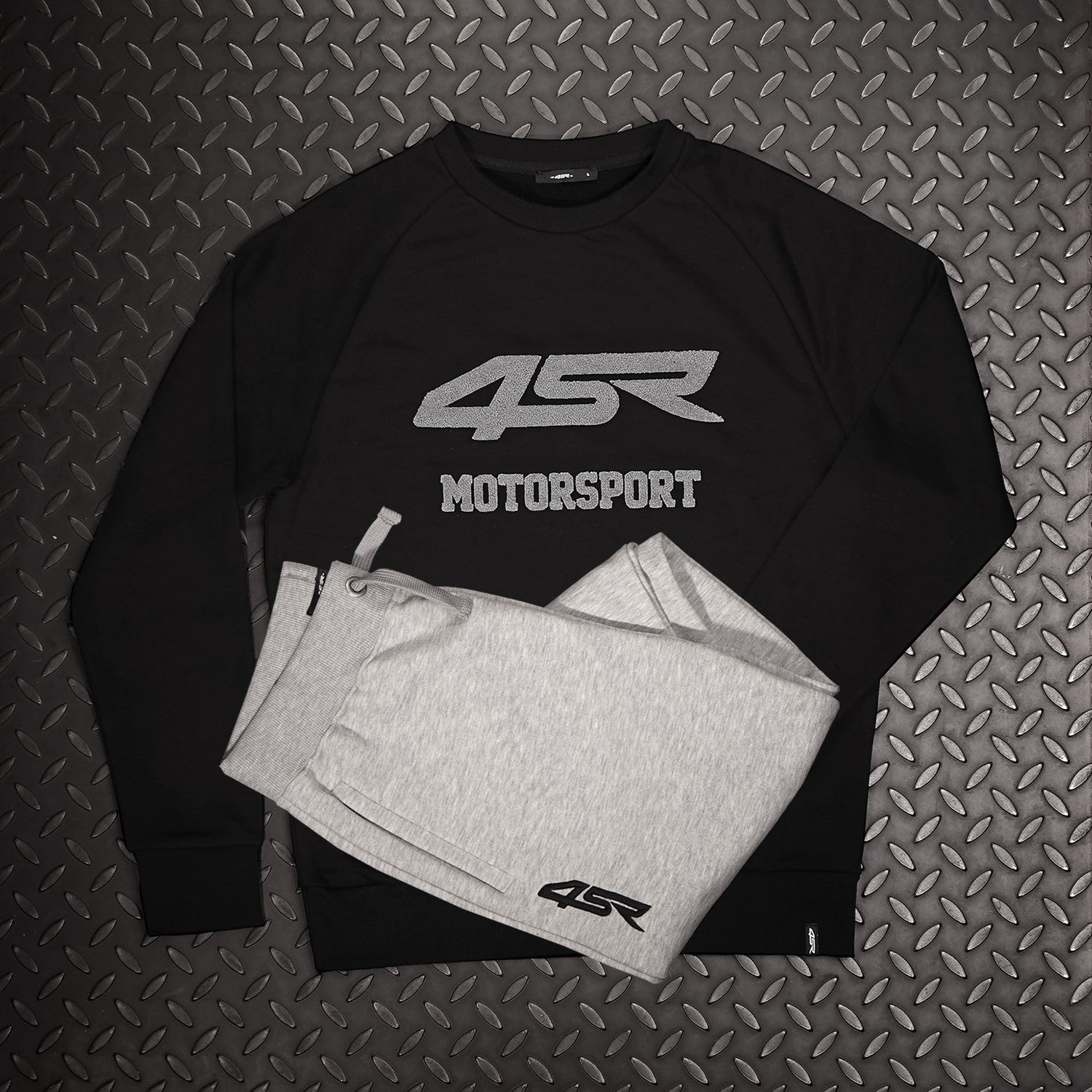 Mikina na motorku 4SR Motorsport Black – detail
