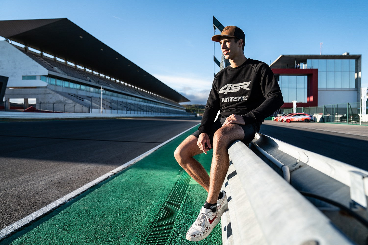 Mikina na motorku 4SR Motorsport Black – celkový pohled