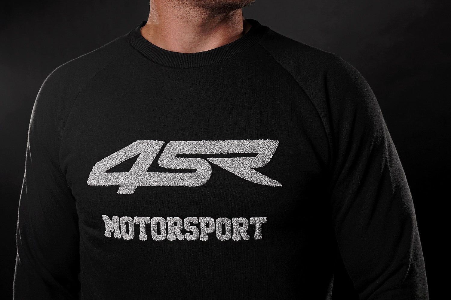 Mikina na motorku 4SR Motorsport Black – pohled zezadu