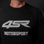 Mikina na motorku 4SR Motorsport Black – pohled zezadu