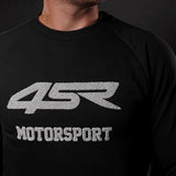 Mikina na motorku 4SR Motorsport Black – pohled zezadu