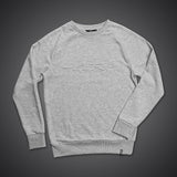 Mikina na motorku 4SR Logo EMB Grey – pohled zezadu