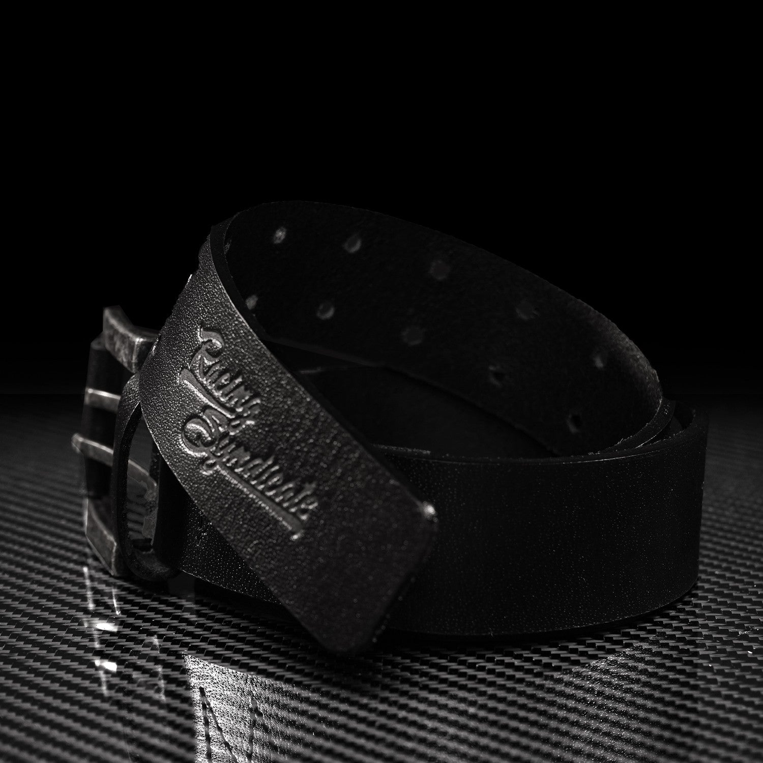 Kožený pásek 4SR Double Black – detail