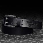 Kožený pásek 4SR Double Black – detail přezky