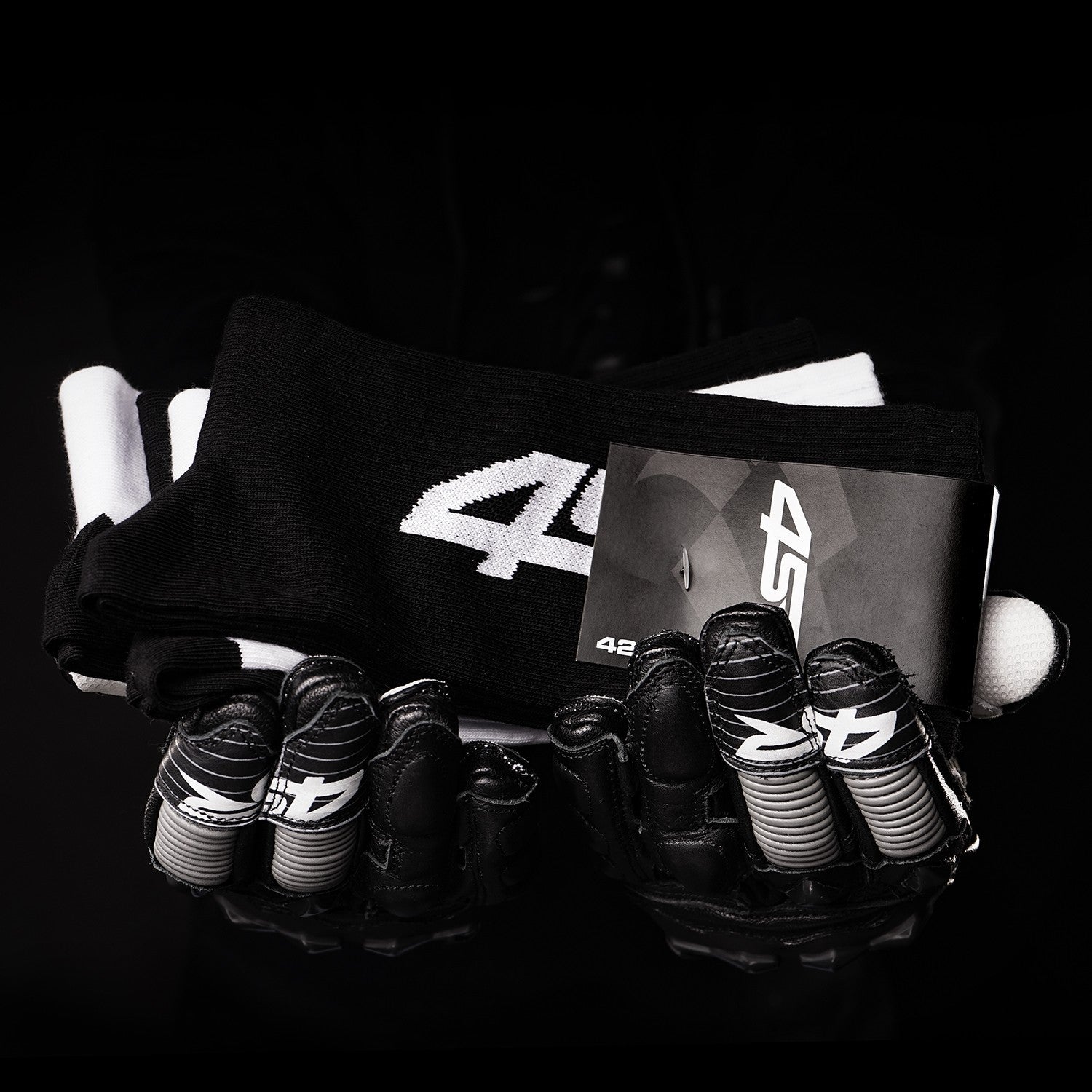 Ponožky 4SR We Are Racers Black – celkový pohled
