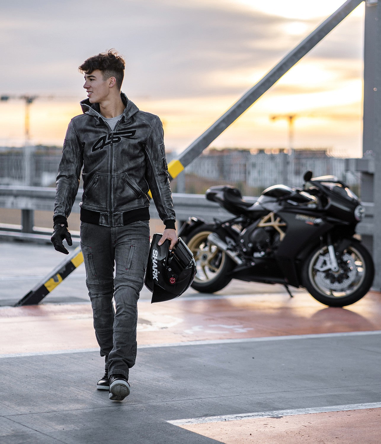 Bunda na motorku 4SR Hoodie Jacket – celkový pohled