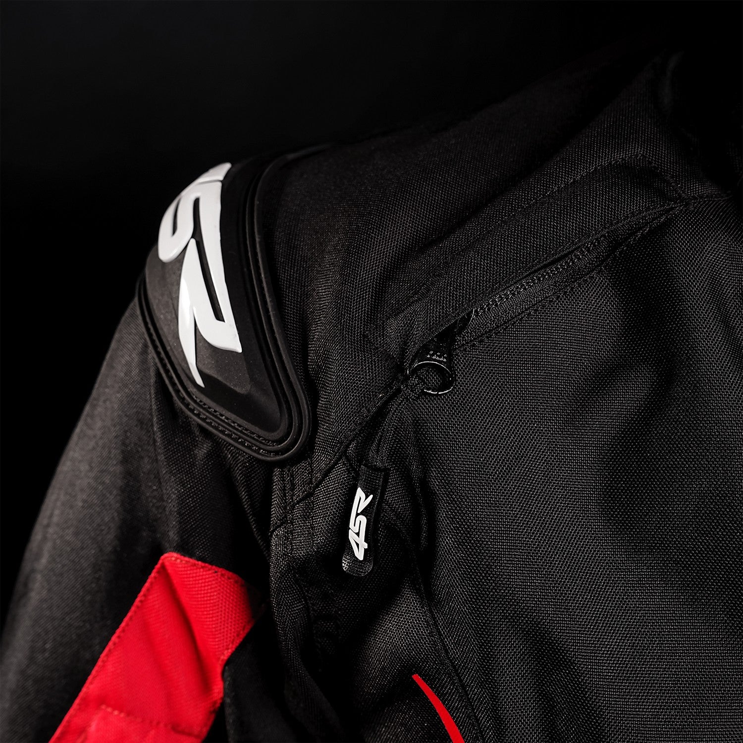 Textilní bunda na motorku 4SR RTX Red – detail materiálu