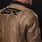 Kožená bunda na motorku 4SR Bomber Jacket Brown Patina – celkový pohled