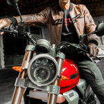 Kožená bunda na motorku 4SR Bomber Jacket Brown Patina – detail