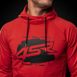 Mikina na motorku 4SR Drift Red – pohled zezadu
