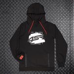 Mikina na motorku 4SR Drift Black – detail