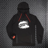 Mikina na motorku 4SR Drift Black – detail