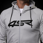 Mikina na motorku 4SR Logo Zip Grey – detail