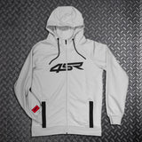 Mikina na motorku 4SR Logo Zip Grey – detail materiálu