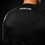 Mikina na motorku 4SR Motorsport Flag Black – pohled zezadu