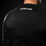 Mikina na motorku 4SR Motorsport Flag Black – pohled zezadu