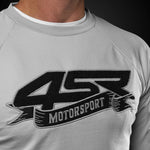 Mikina na motorku 4SR Motorsport Flag Grey – detail