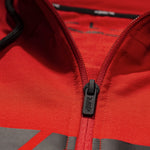 Mikina na motorku 4SR Logo Zip Red – detail materiálu