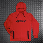 Mikina na motorku 4SR Logo Zip Red – detail