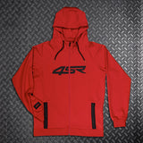 Mikina na motorku 4SR Logo Zip Red – detail