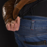 Kožená bunda na motorku 4SR Scrambler Cognac II – detail