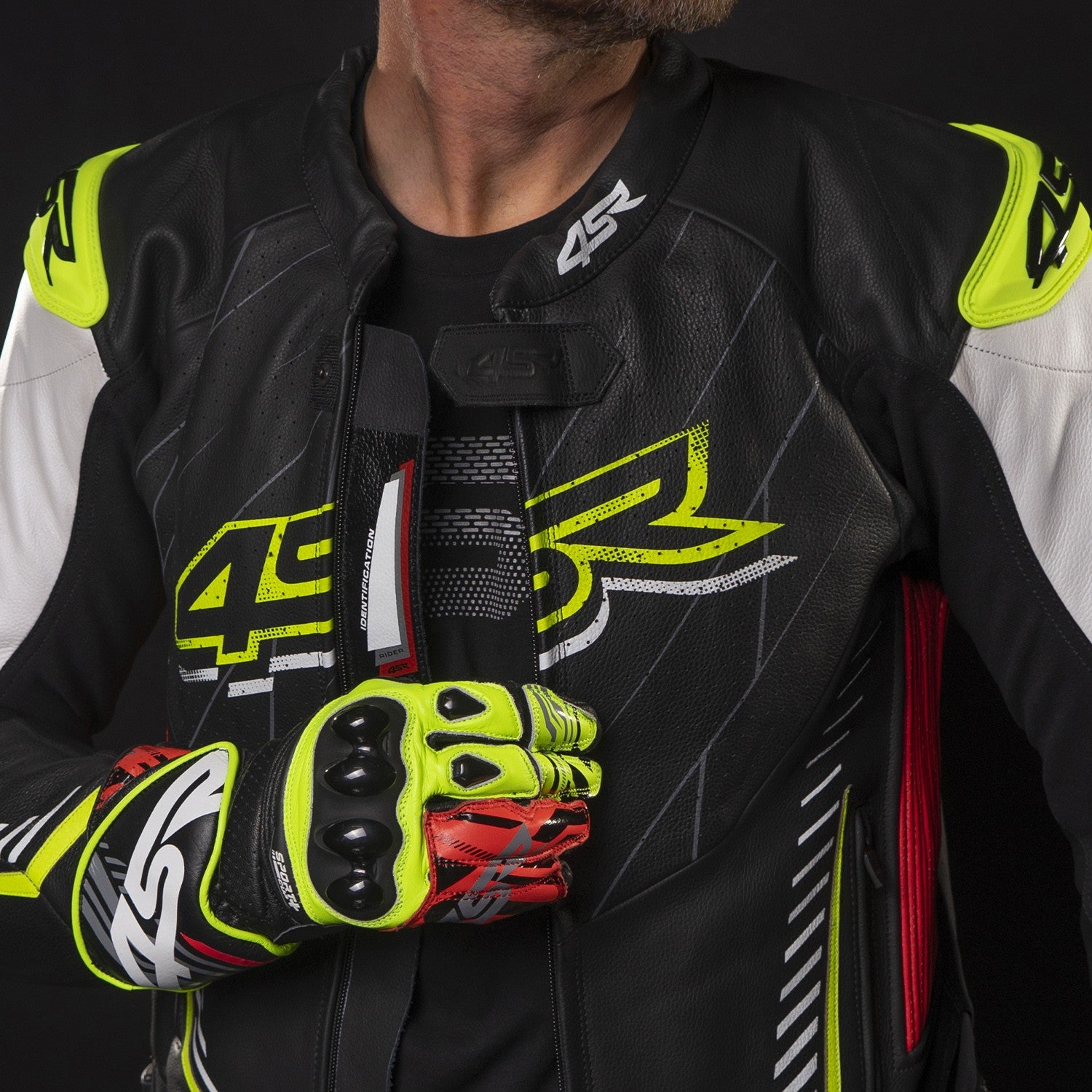 Sportovní bunda na motorku 4SR Club Sport Neon AR – detail