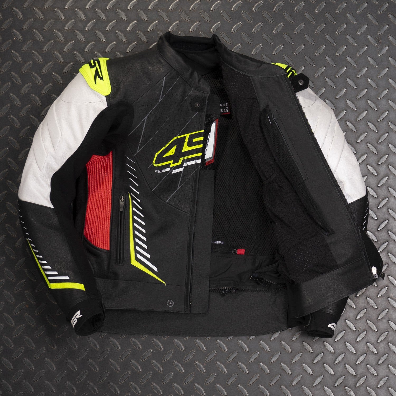 Sportovní bunda na motorku 4SR Club Sport Neon AR – detail