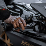 Rukavice na motorku 4SR Monster Evo Brown – detail