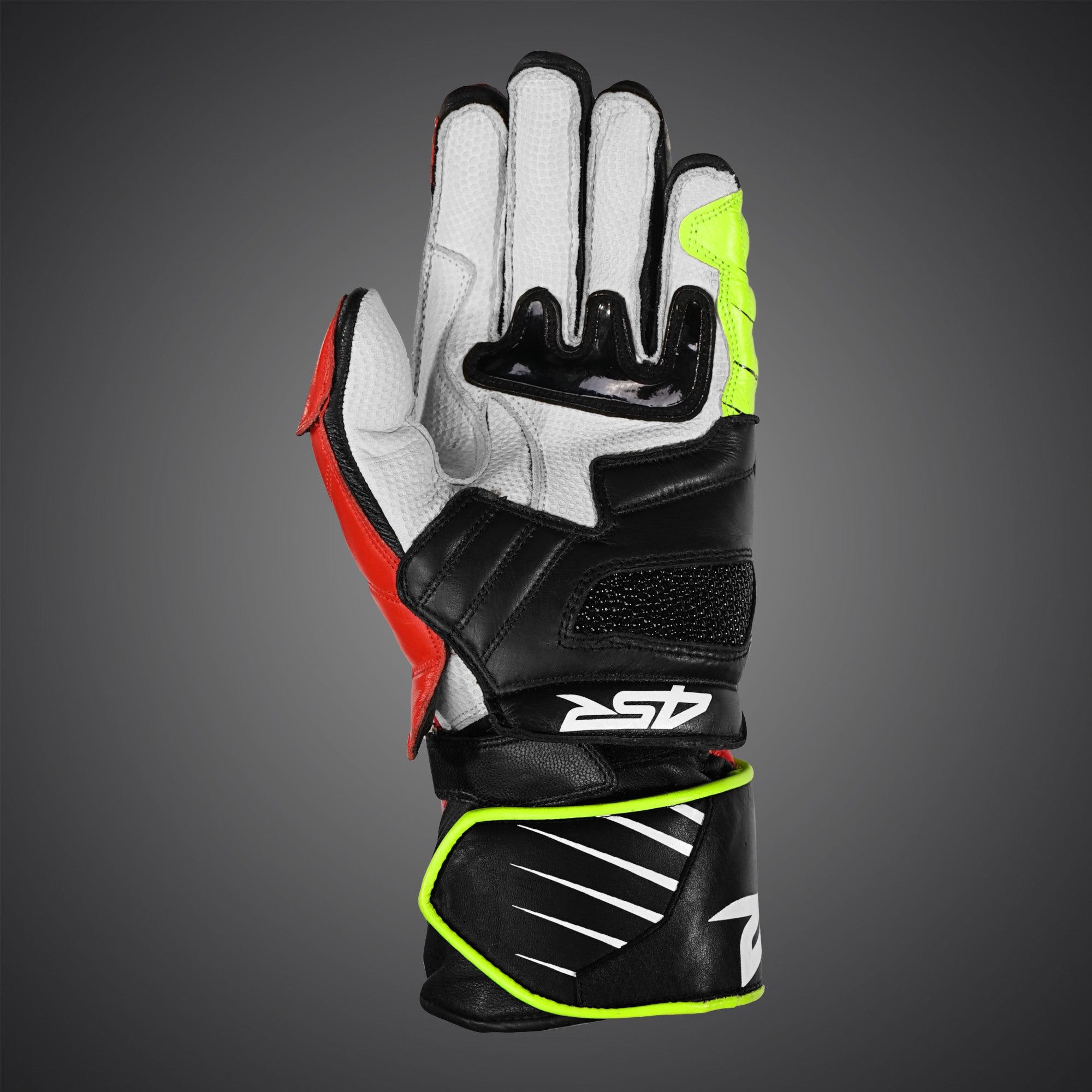 Rukavice na motorku 4SR Stingray Race Spec Neon – detail