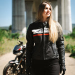 Dámská kožená bunda na motorku 4SR Roadster Lady III Red – detail