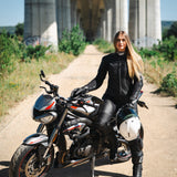 Dámská závodní kombinéza na motorku 4SR RR Lady Black Series AR – celkový pohled